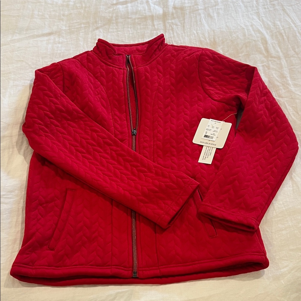 Onque Casuals Red Quilted Jacket